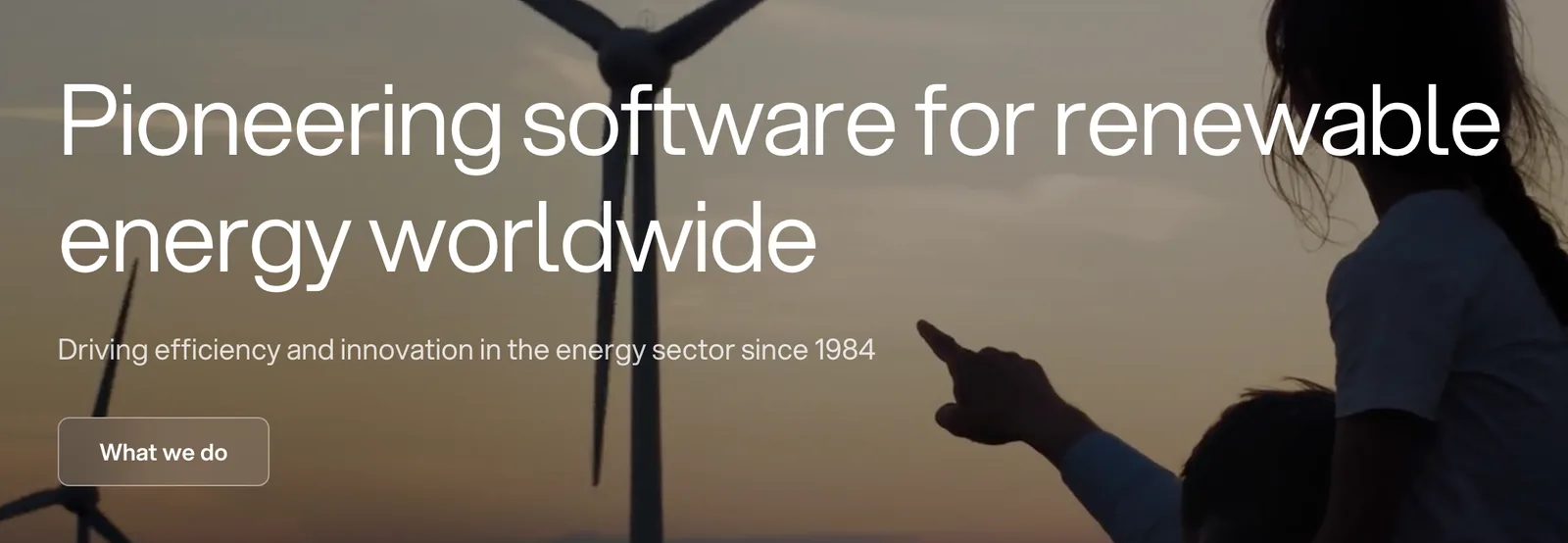 Headline, text and button from Isotrol's website, in its typography