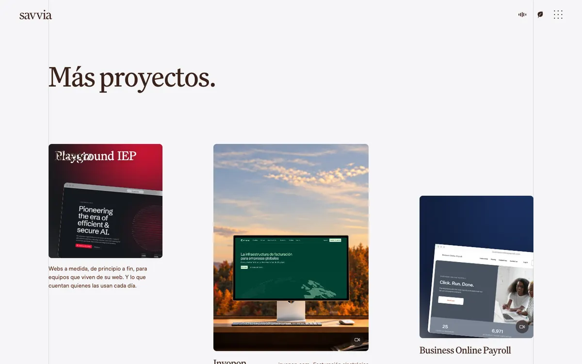 Captura de Más proyectos