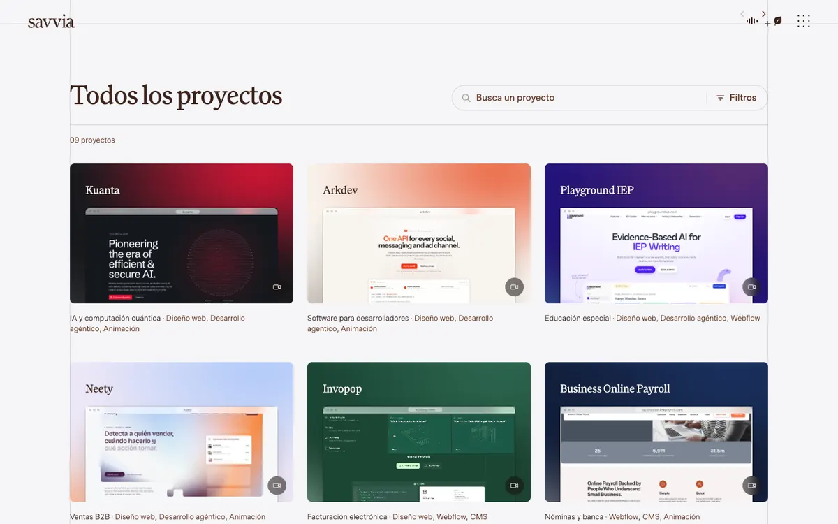 Captura de Todos los proyectos